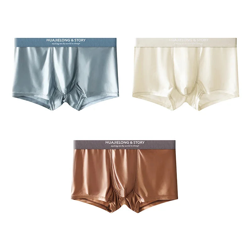 Boxer Satin Soie Homme — Respirant, Mince & Sans Couture