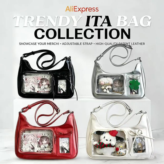 Sac Ita Y2K Harajuku Transparent — Bandoulière École Japonais Preppy Femme