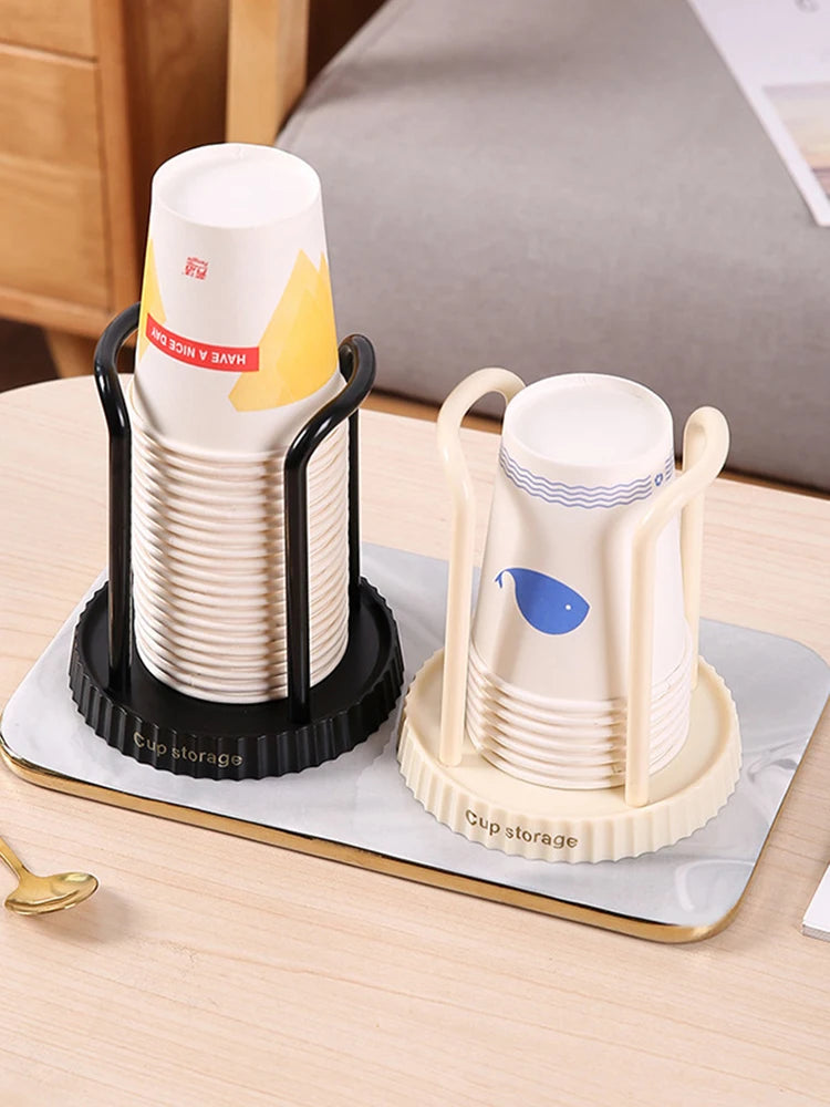 Porte-gobelet en papier jetable domestique, support de rangement de gobelets en papier de bureau, adapté au salon, à la salle à manger et autres gobelets