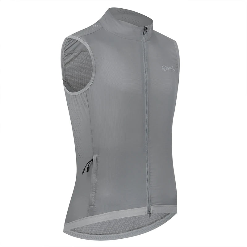 Gilet de cyclisme homme UPF50+ — imperméable, coupe-vent, route, léger, sans manches