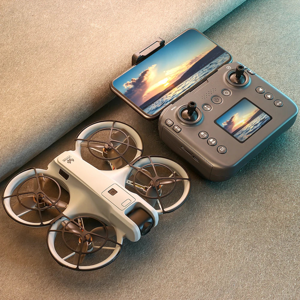 Mini drone 4K — double caméra 8K, évitement intelligent d'obstacles, quadricoptère brushless, jouet RC enfants