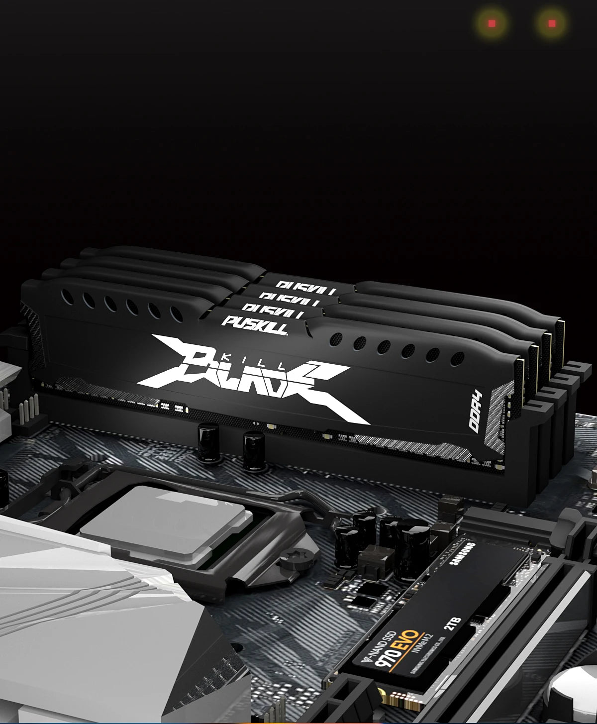PUSKILL-Mémoire de serveur d'ordinateur de bureau, modèle DDR4, capacité 16 Go 8 Go, fréquence d'horloge 1.2/3200/2666mhz, ram, format UDIMM