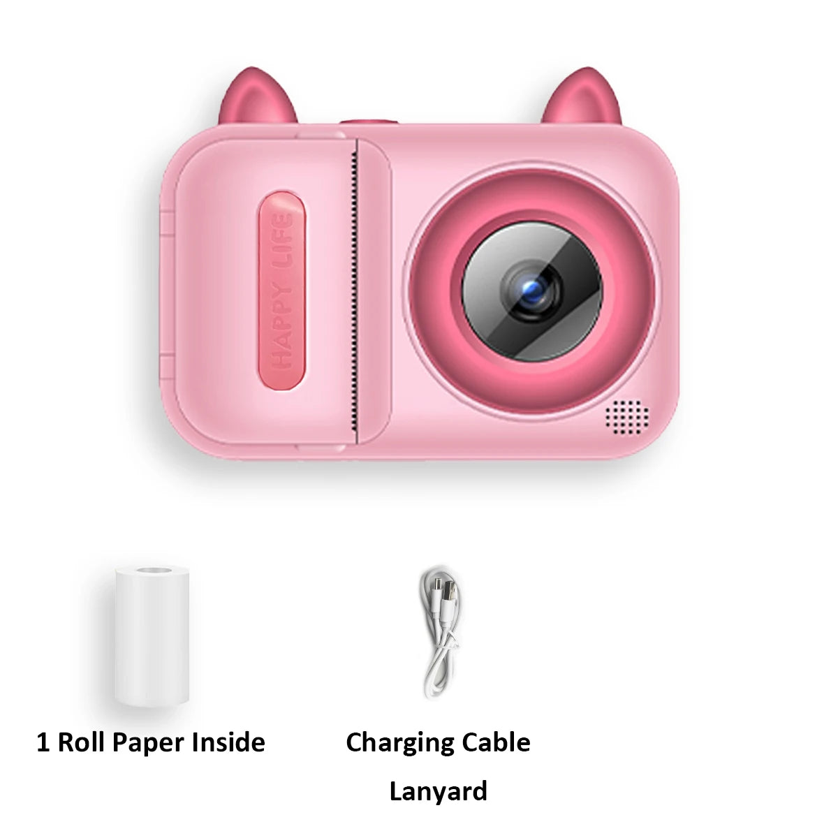 Imprimante photo numérique pour appareil photo à impression instantanée, avec objectif polymère hautement réfractif, rechargeable par USB, excellent outil pour le développement