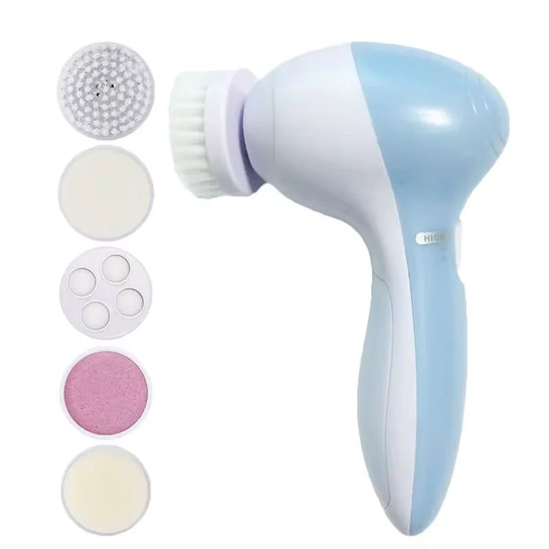 Nettoyeur de Visage Électrique 5 en 1 — Brosse, Spa & Nettoyage Points Noirs