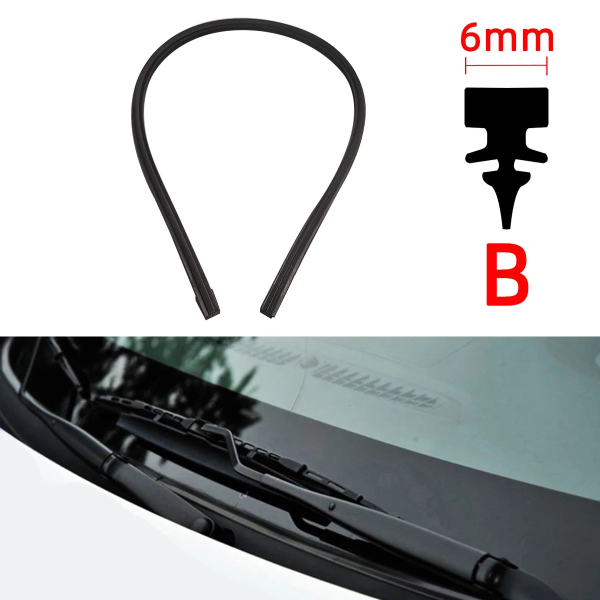 Recambios de limpiaparabrisas para coche, todas las estaciones, tiras de goma natural, piezas de repuesto, todos los tipos adecuados para 14 a 32 pulgadas