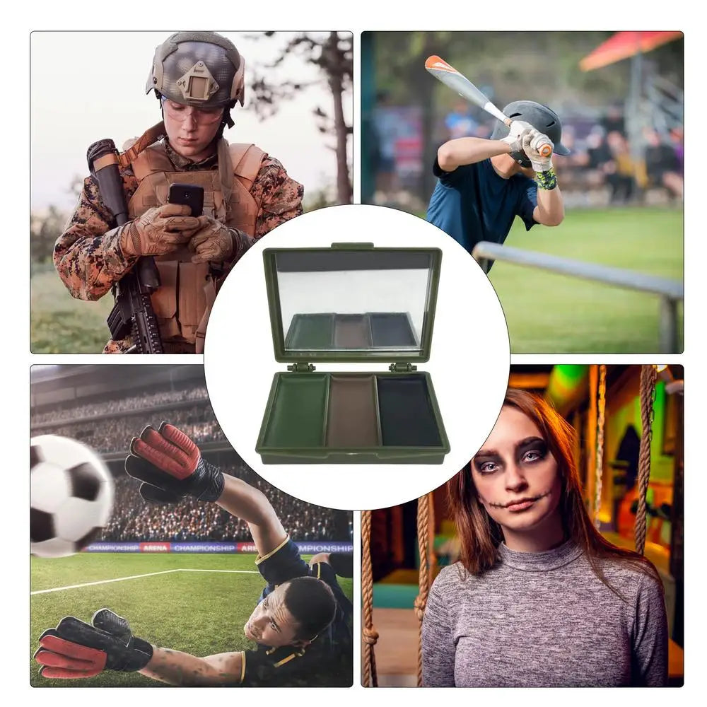 3 couleurs armée Fans CS tir visage peinture Camouflage huile hommes femmes en plein air militaire formation chasse tactique Football équipement