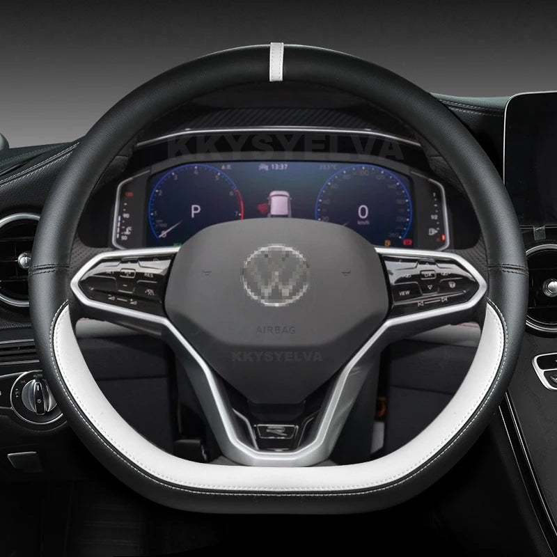 Housse de volant de voiture en forme de D — compatible plusieurs modèles 2015-2021
