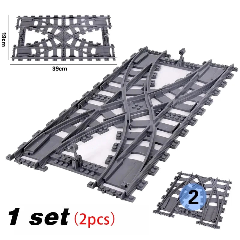 R64.Cambio-Tren urbano flexible, vías blandas, rectas y curvas, construcción de noches, modelos creativos, ferrocarril, juguetes para niños, regalos, nuevo