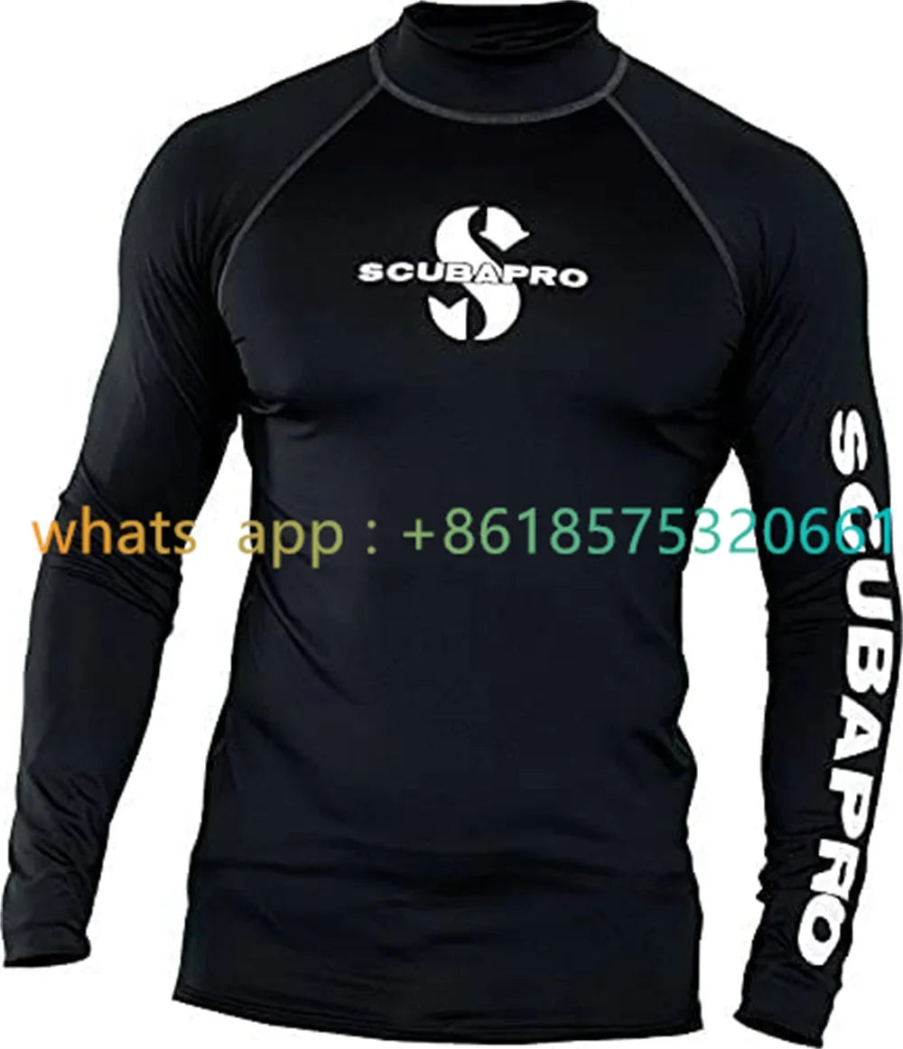 Men's Surf Wetsuit, UV Sun Protection, Long Sleeve Diving Suits, Quick Dry, Tight Sportswear for Swimming, Rash Guard
