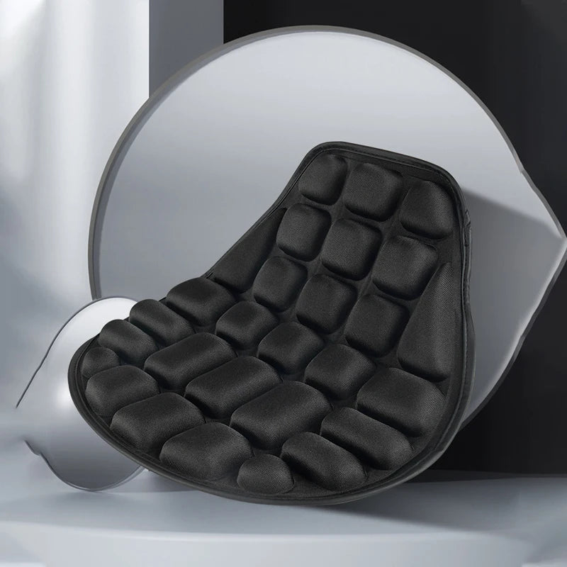 3D Black Foam Motorcycle Seat Cushion, Soft, Comfortable, and Breathable, EVA Seat Covers, Mat, Electric Bike Accessories