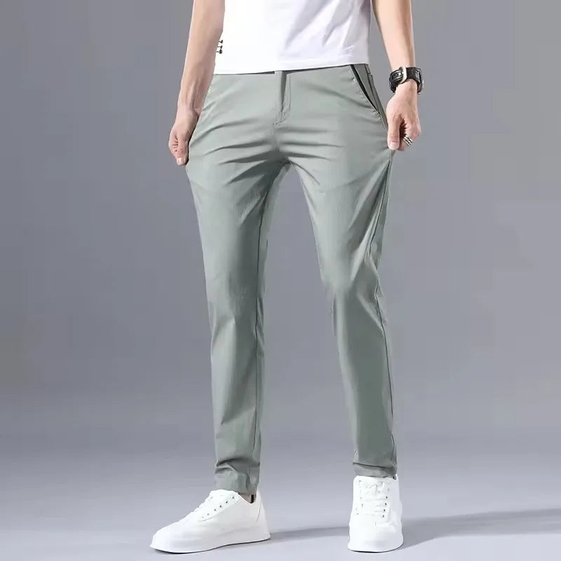 2025 printemps automne mince mince hommes pantalons décontractés classique affaires coton Stretch Golf pantalon mode coréenne mâle vêtements pantalons