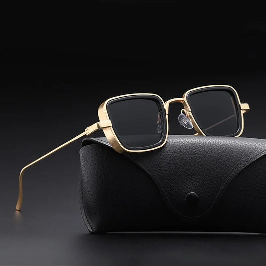 Lunettes de soleil Steampunk vintage pour hommes 2025 — rétro, métal, carré, femmes