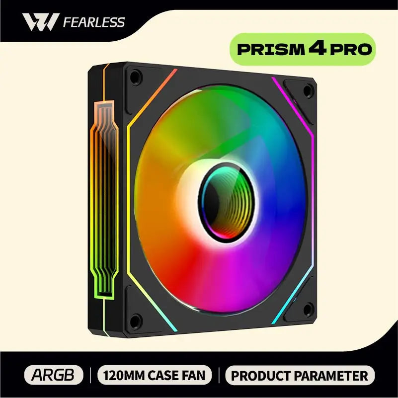 OEM PRISM 4 PRO ventilateur de châssis d'ordinateur 120mm 5V 3PIN ARGB 4 broches PWM ventilateur de refroidissement silencieux 12V grand Volume d'air 45.2CFM/600-1500 tr/min