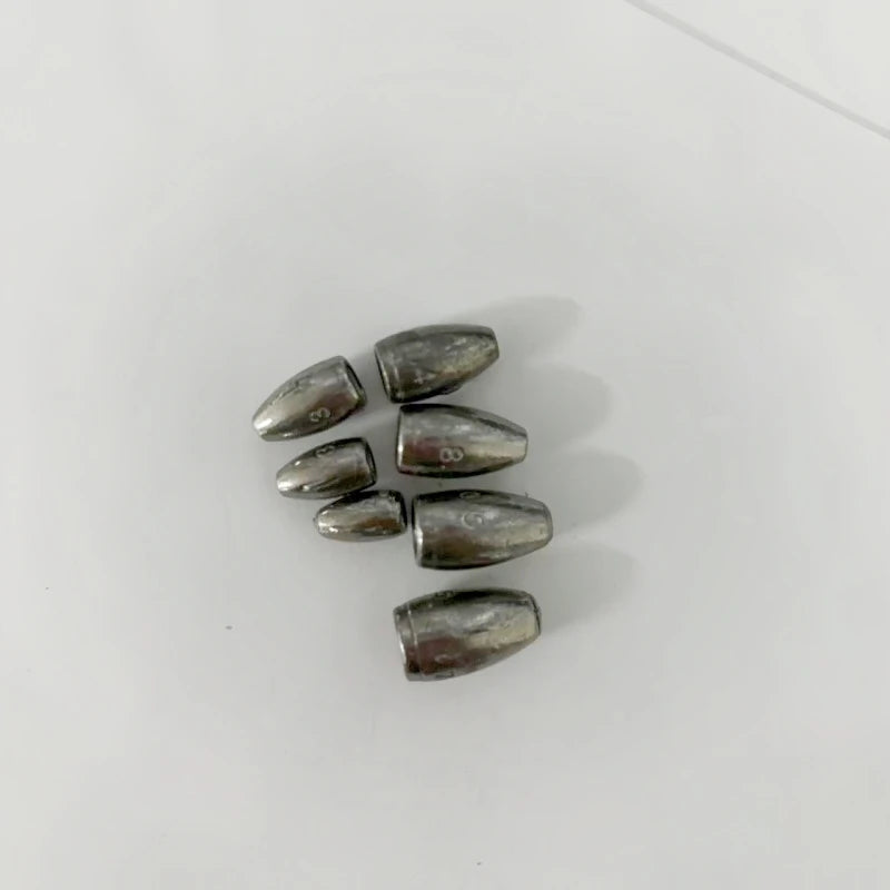 Poids de balle en alliage antémonie, 20 pièces, pour plate-forme Texas, poids de pêche avec noyau en plastique, plate-forme caroline, leurre, accessoires de bar