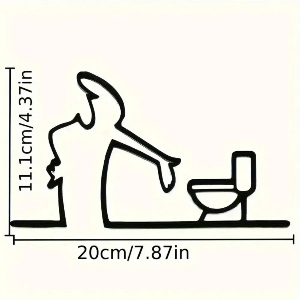 Modern bathroom wall decor, black frame, high quality, with holes, easy to install