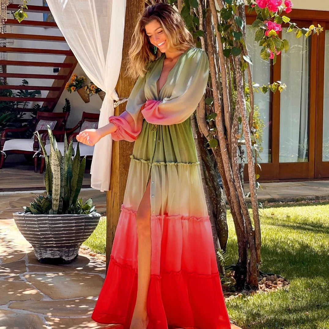 Blue Eyes Bikini Cover-Up, Tuniques de plage, Long Kaftan, Robe de plage, Sarong, Maillots de bain