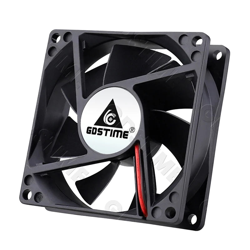 Ventilateur de refroidissement Gdstime 8025 2 broches 48V DC 5V 12V 24V 80mm, ventilateur axial USB à double roulement à billes 80x80x25mm, ventilateur de refroidissement pour boîtier PC 8CM