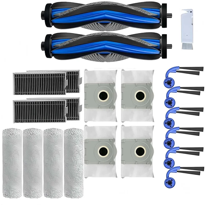 Kit de remplacement pour aspirateur robot — filtre, chiffon, brosse latérale, sac à poussière