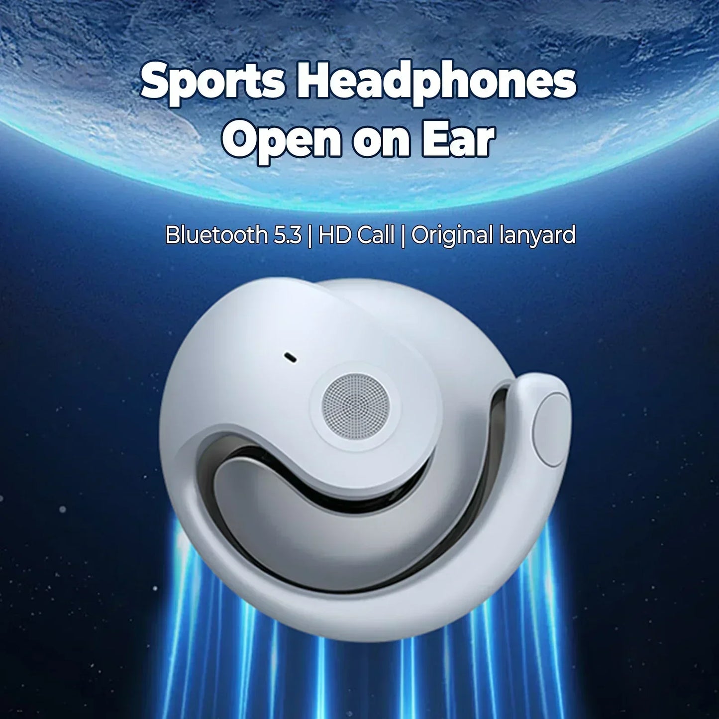 Bluetooth Wireless Earbuds, Comfortable Ear Hook, Touch Control, with Mic, Headset for Phone, Gaming
