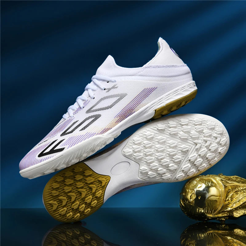 Chaussures de Football Tige Haute Crampons Longs — Futsal & Gazon Professionnel