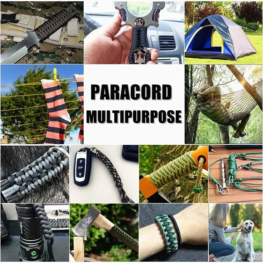 Corde paracorde 5/15/30m, 7 brins, 4mm, militaire tactique 550, cordon de Parachute, accessoires de Camping, ligne de Bracelet de survie en plein air, bricolage