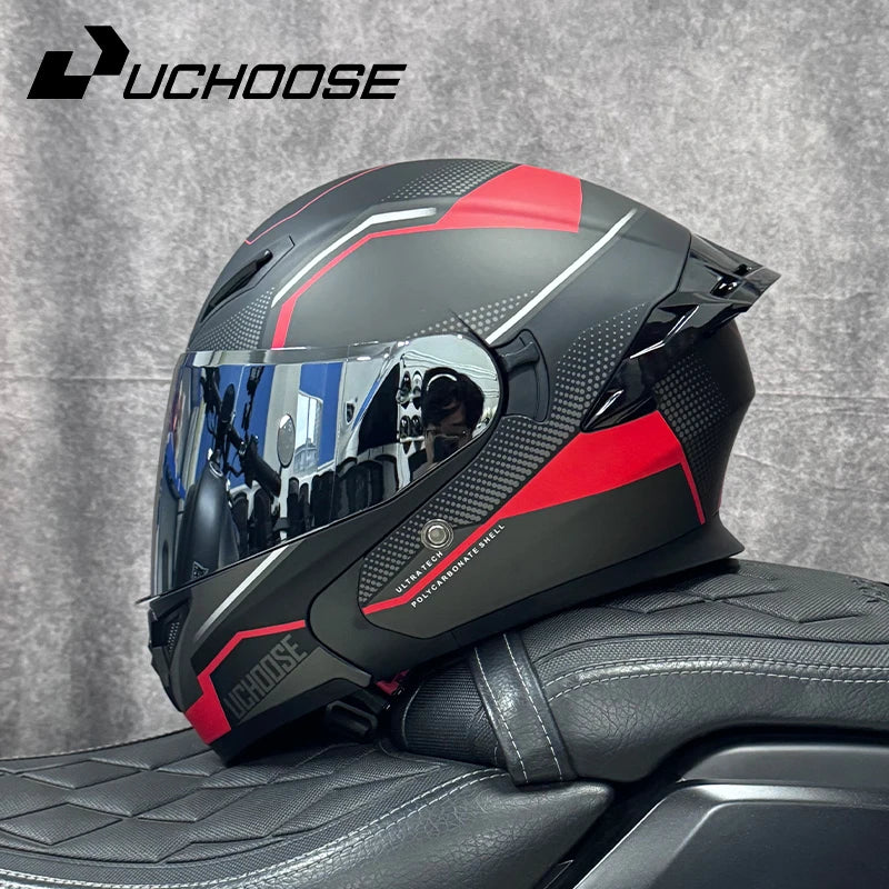 Casque moto quatre saisons Motocross modulaire rabattable — hommes, femmes, tout-terrain