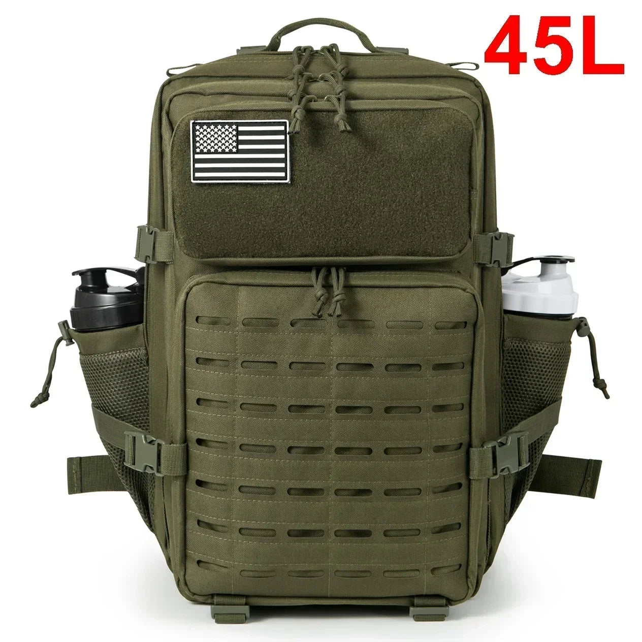 Sac à Dos Tactique Plein Air 25L/45L Homme Femme — Randonnée École Porte-Bouteille