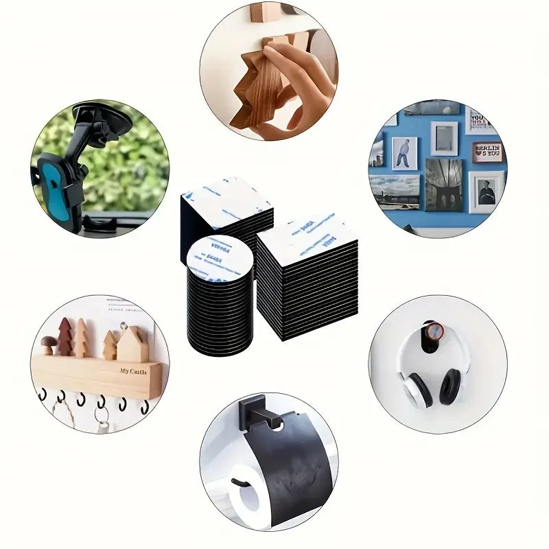 Double-sided adhesive tape, 30 pieces, wall tape suitable for home, office, car, and outdoor use