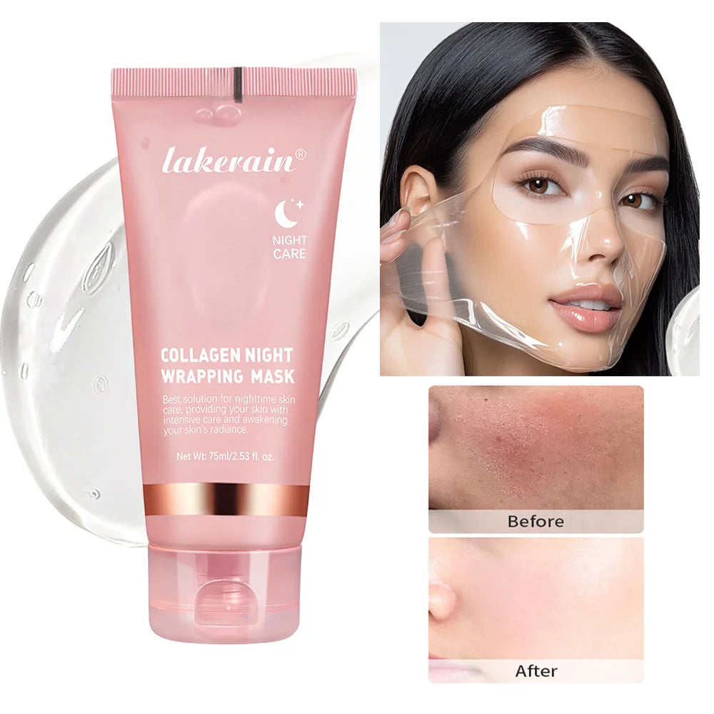 Korean Deep Collagen Mask, Peel-off Mask, Anti-wrinkle, Lifting, Skincare, Bio Pack, Night Pack for Women, Night Skin