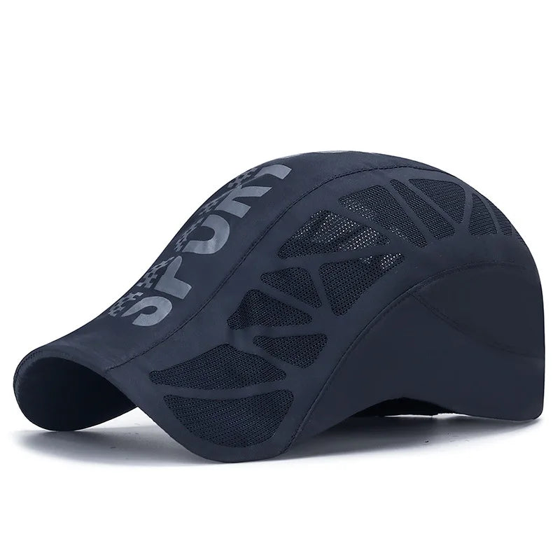 Gorra de deporte con alfabeto para hombres, nueva gorra de verano de malla transpirable, sombra de secado rápido, gorra de protección solar para exteriores