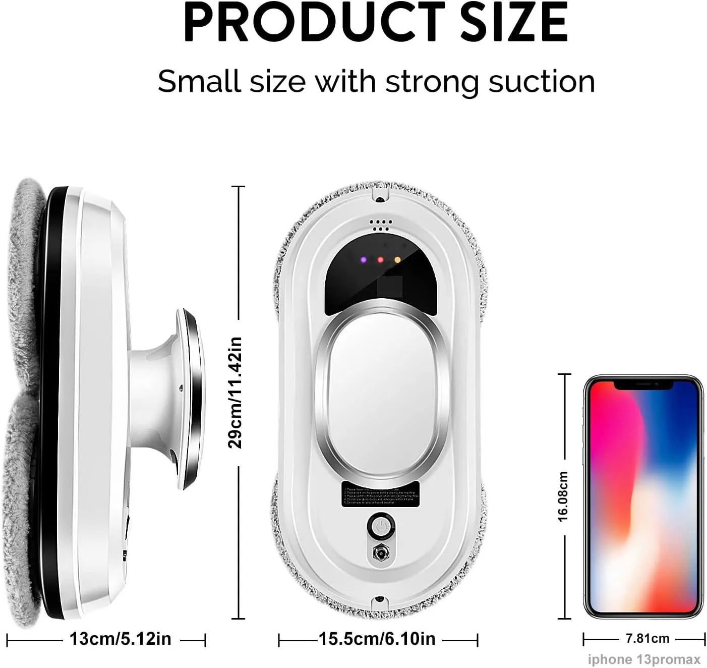 Robot nettoyeur de vitres intelligent — aspirateur, électrique, télécommande, maison (v2)