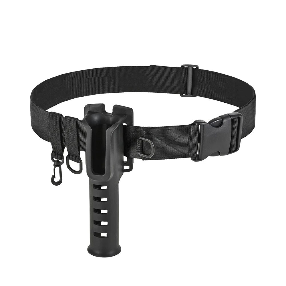 Ceinture de pêche réglable pour homme avec porte-canne, en nylon, pour la pêche en wading, support de canne portable, accessoires de pêche