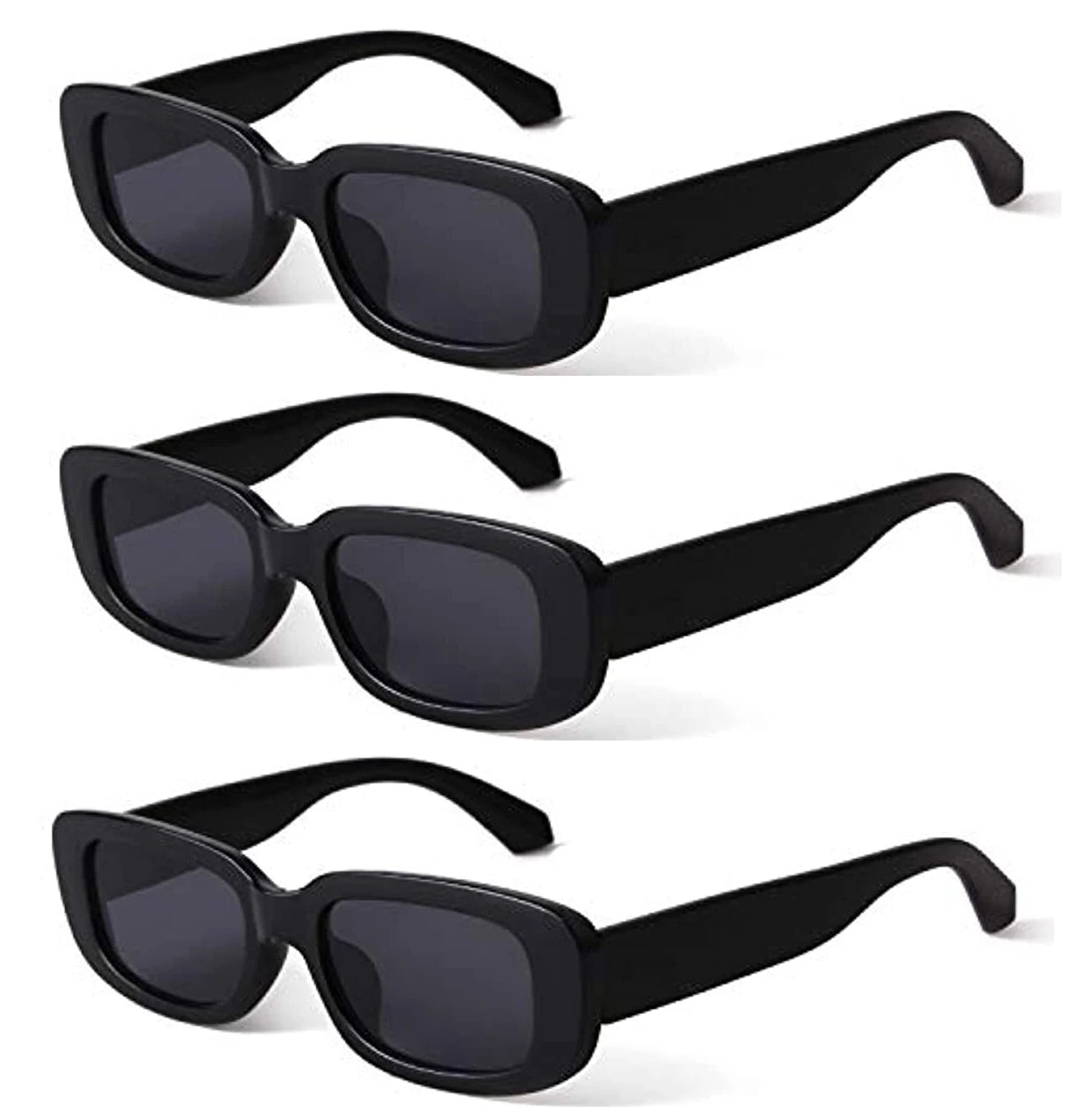 Lunettes de soleil carrées rétro vintage — petites, rectangulaires, voyage, femme