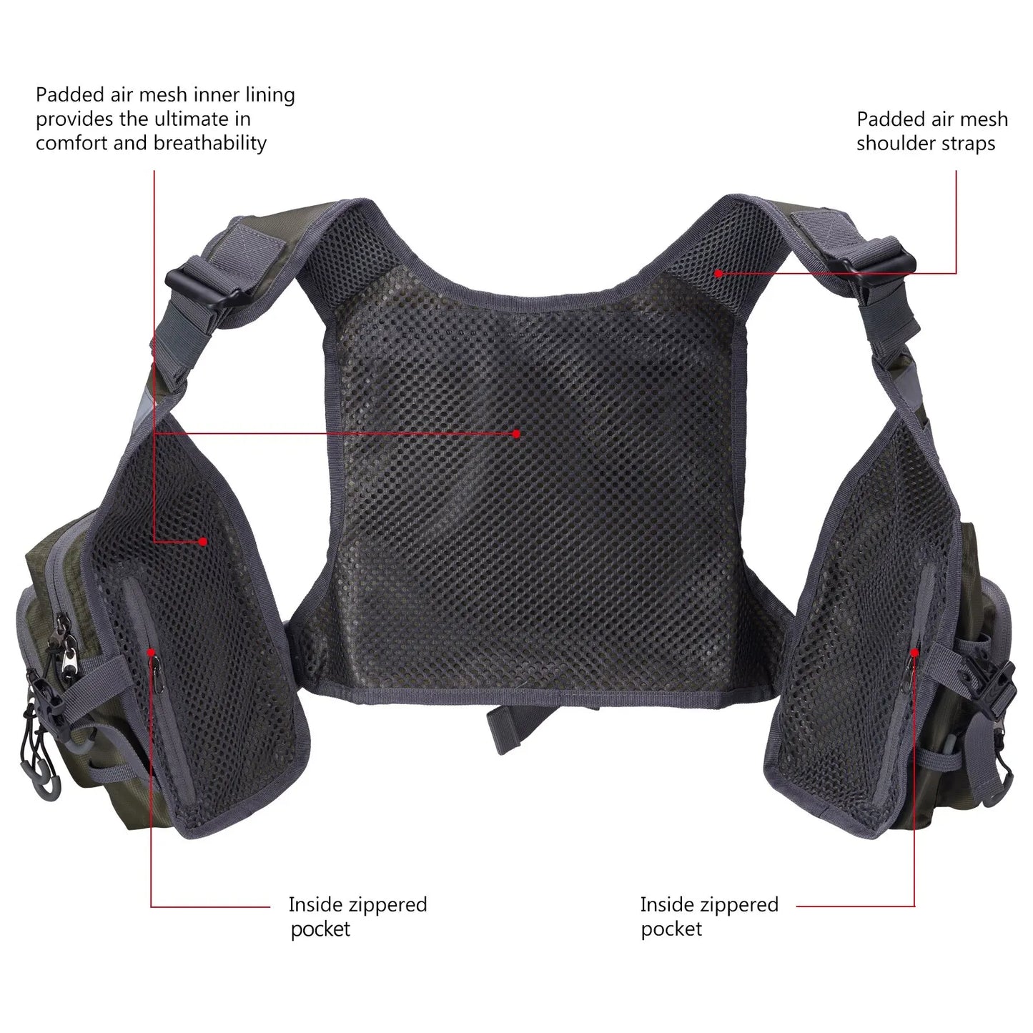 Bassdash-Glaçage de pêche à la mouche ultra léger pour hommes et femmes, sac de poitrine portable, taille unique, FV08