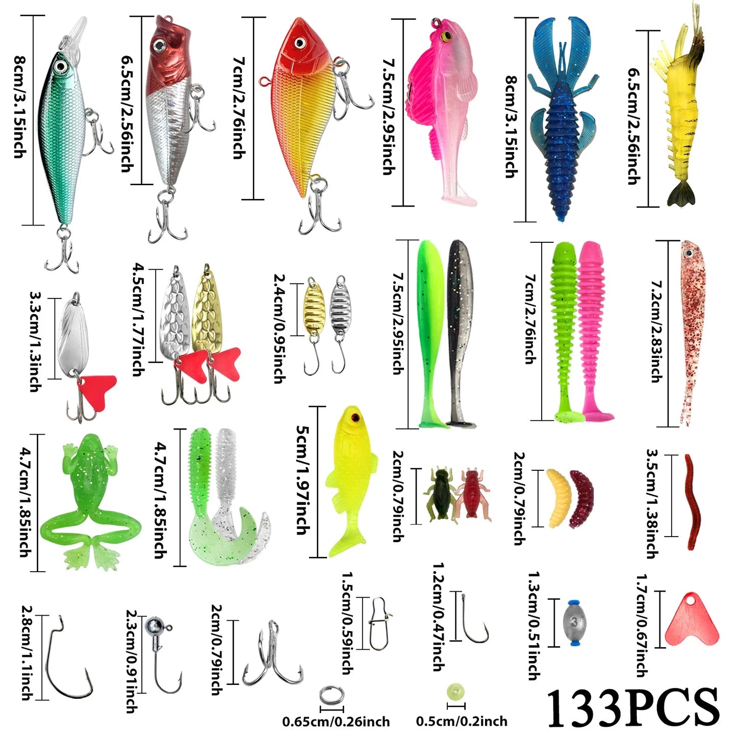 Kit de leurres de pêche pour truite, brochet, basse, multi-leurre, ensemble de matériel superposé, équipement professionnel, 83/133/193/239/409 pièces