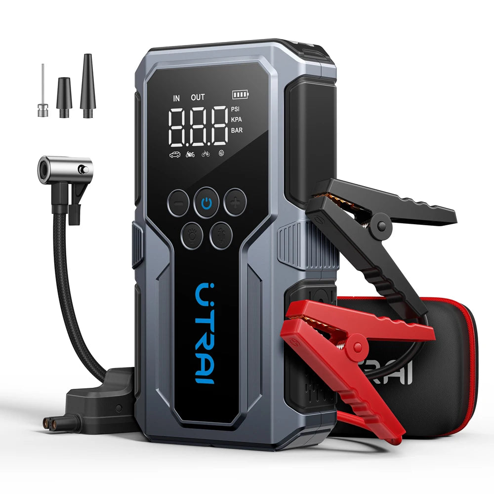 UTRAI 1500A démarreur de saut de voiture batterie externe Portable 150PSI pompe à Air batterie de voiture Boosters d'urgence dispositif de démarrage démarreur de voiture 2024