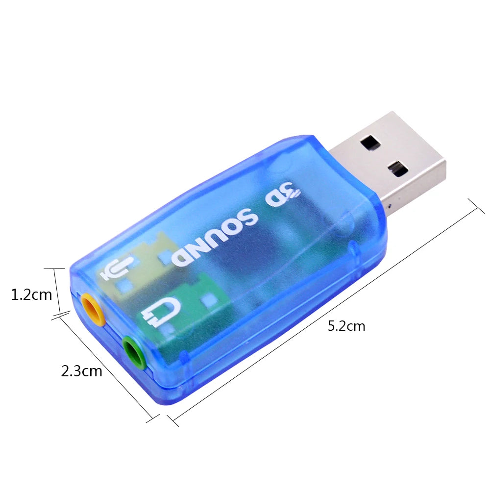 Carte Son USB Externe 5.1 Canaux — Interface Audio Indépendante PC & Laptop