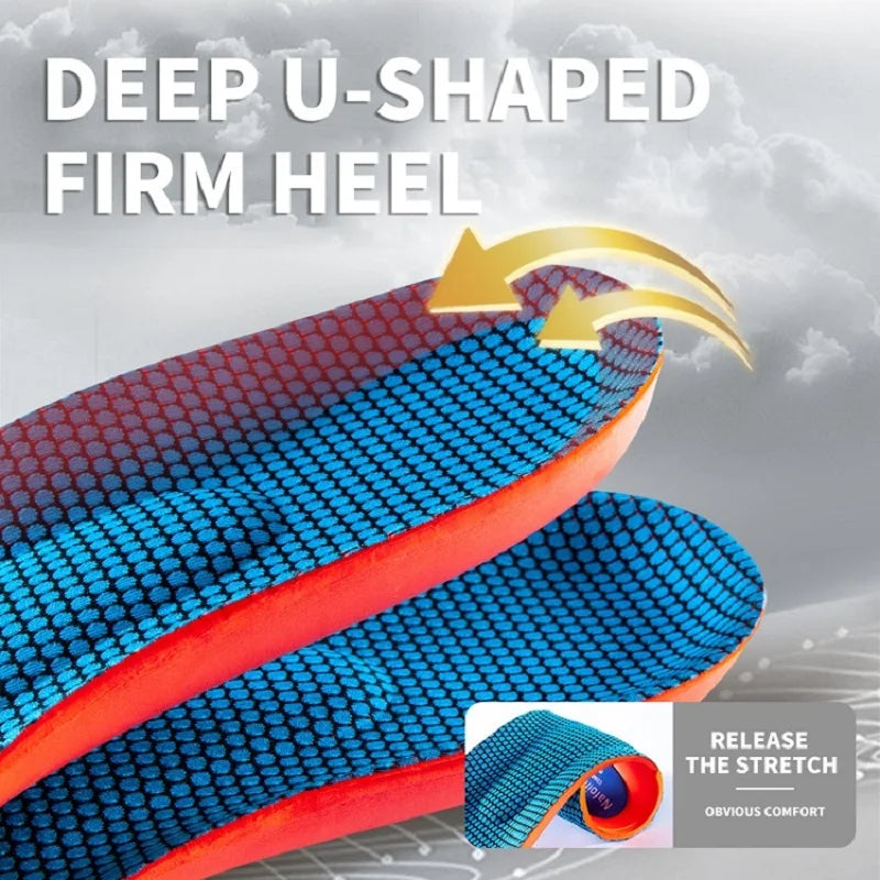 Orth4WD outdoor insoles for men and women, breathable, shock absorbing, for running, basketball, foot care pads