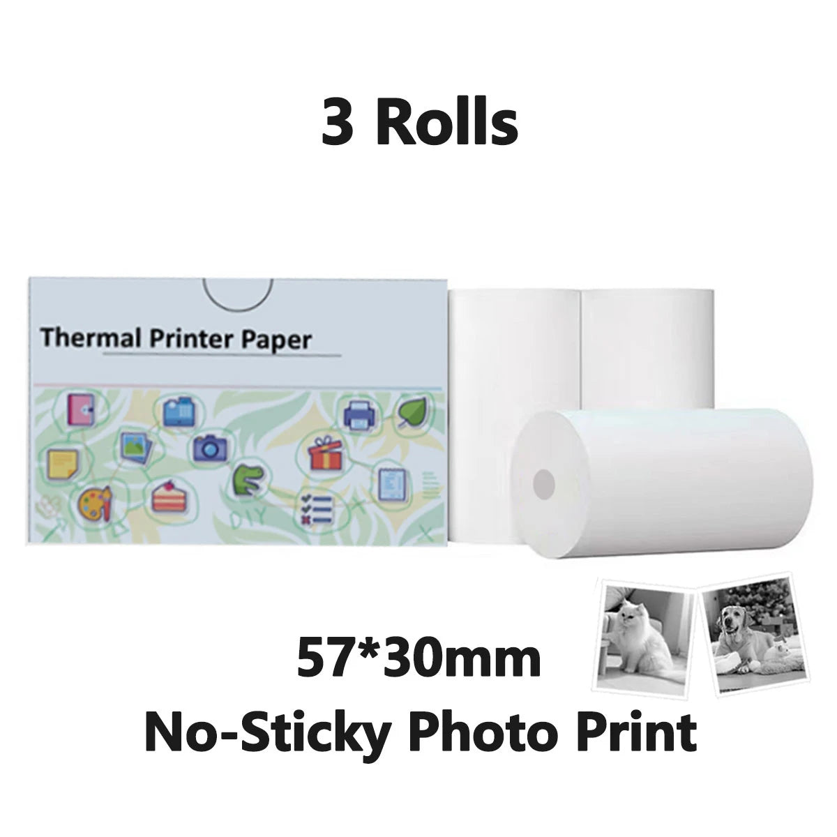 Caméra à impression instantanée, appareil photo multifonctionnel pour tout-petits avec impression de photos instantanée, appareil photo numérique à écran HD de 2,4 pouces pour Photo