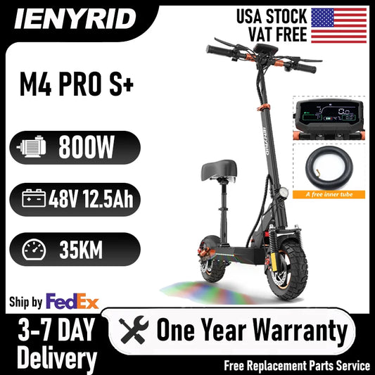 Trottinette Électrique 800W 48V 12,5AH — Pneu 10 Pouces 45 km/h Frein Disque Écran LCD