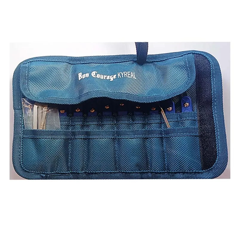 Nueva Herramienta Profesional "Buena Suerte Kyreal", Mango Azul-Violeta, 11 Ganchos de Acero Inoxidable de 0,4 mm de Grosor, Herramientas de Cerrajero