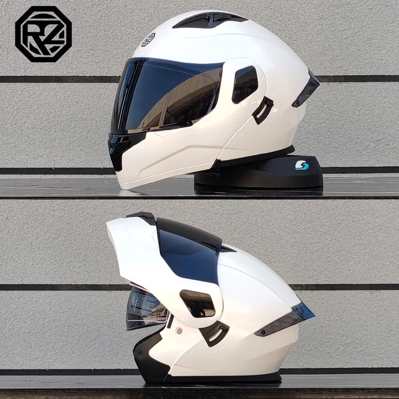 Casque moto intégral double lentille modulaire rabattable — homme, femme, mode, Motocross