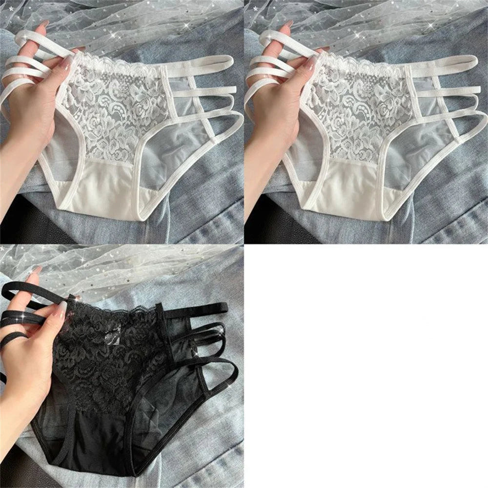 Culottes en Dentelle Femme — Lot de 3 Pièces Lingerie