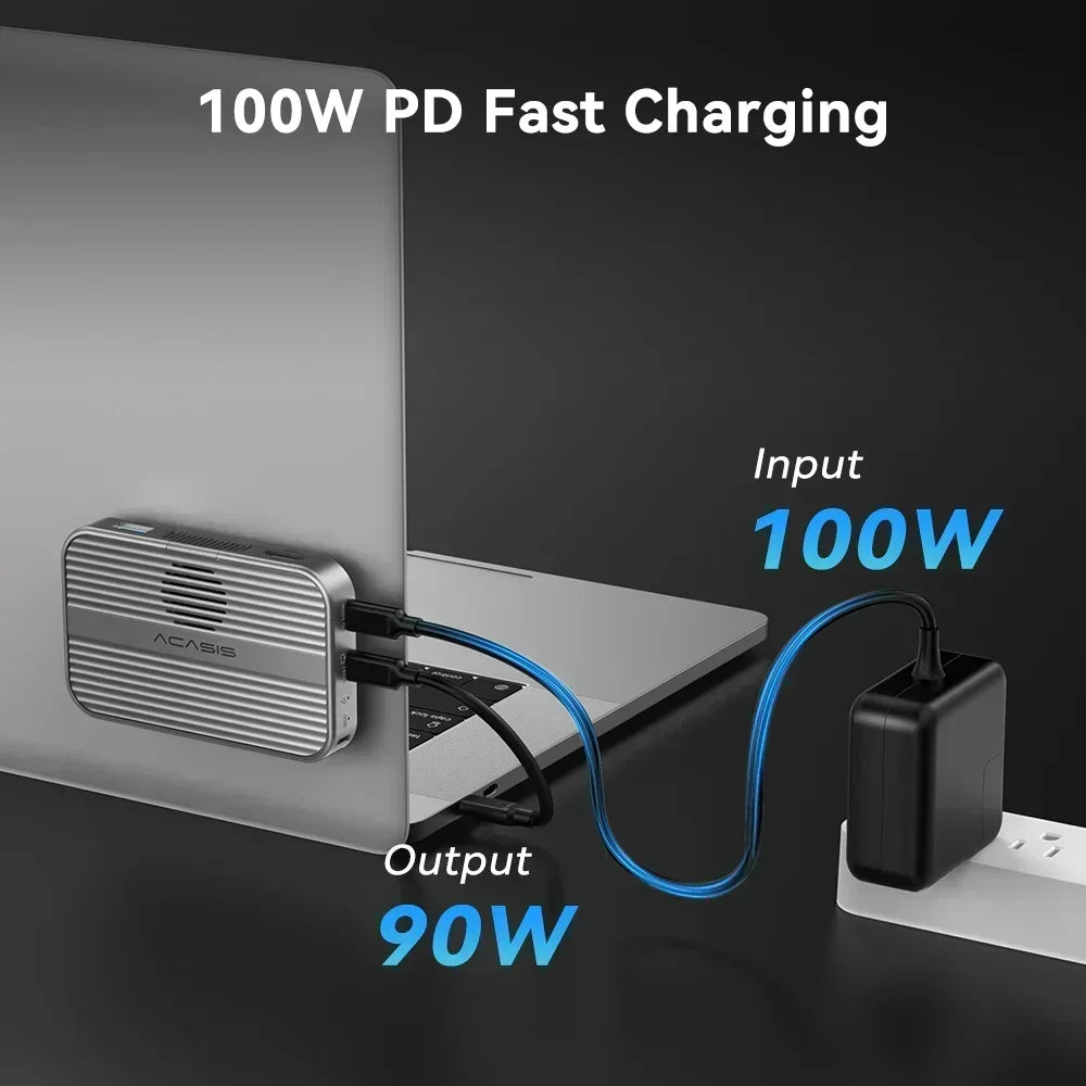 Boîtier SSD NVMe M.2 magnétique Acasis 10 Gbit/s et station d'accueil USB-C TF/SD 3.0 4K 60 Hz pour iPhone 17/17 Pro/iPhone 16/16 Pro