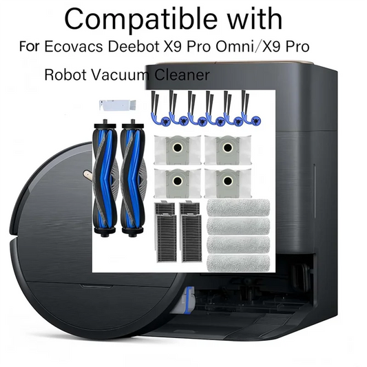 Kit de remplacement pour aspirateur robot — filtre, chiffon, brosse latérale, sac à poussière
