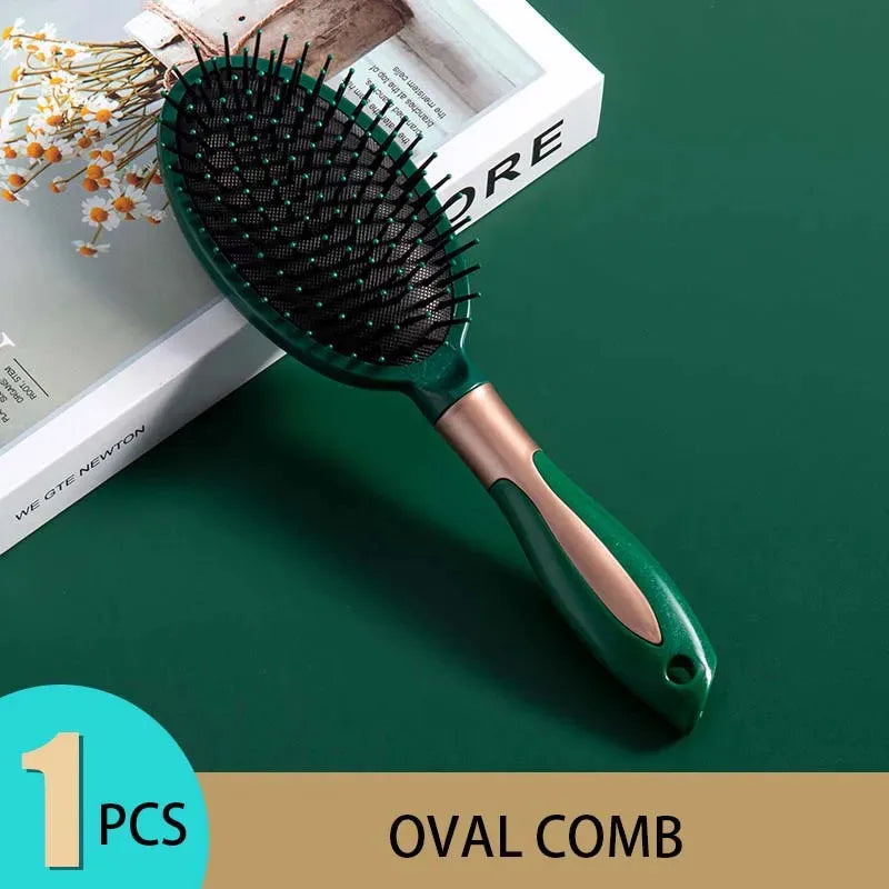 Peigne à coussin d'air ovale antistatique pour massage du cuir chevelu, outil exfoliant pour salon SPA, accessoire professionnel pour le coiffage et les soins capillaires