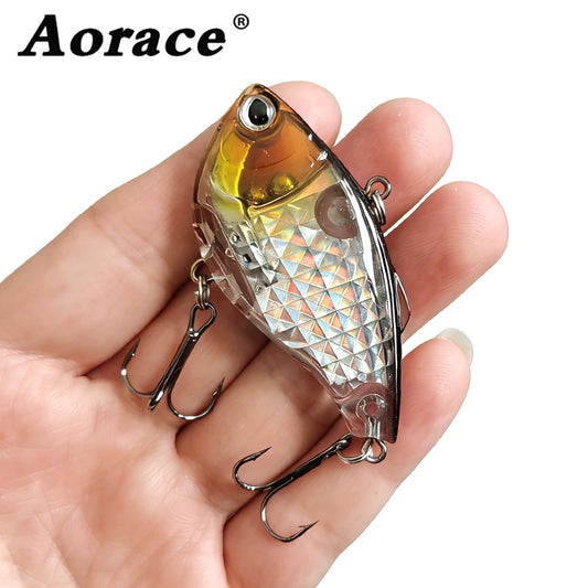 Aorace 1 PC VIB leurres de pêche 15g 6 cm appât dur artificiel coulant manivelle Wobber matériel de pêche avec hameçons triples