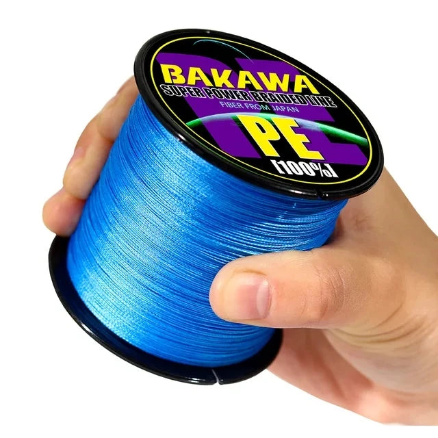 BAKAWA-Lignes de pêche tressées, Multimessieurs, Fil de carpe, Degré de conversion, PE, 4 brins, Japon, 100m, 300m, 500m, 1000m