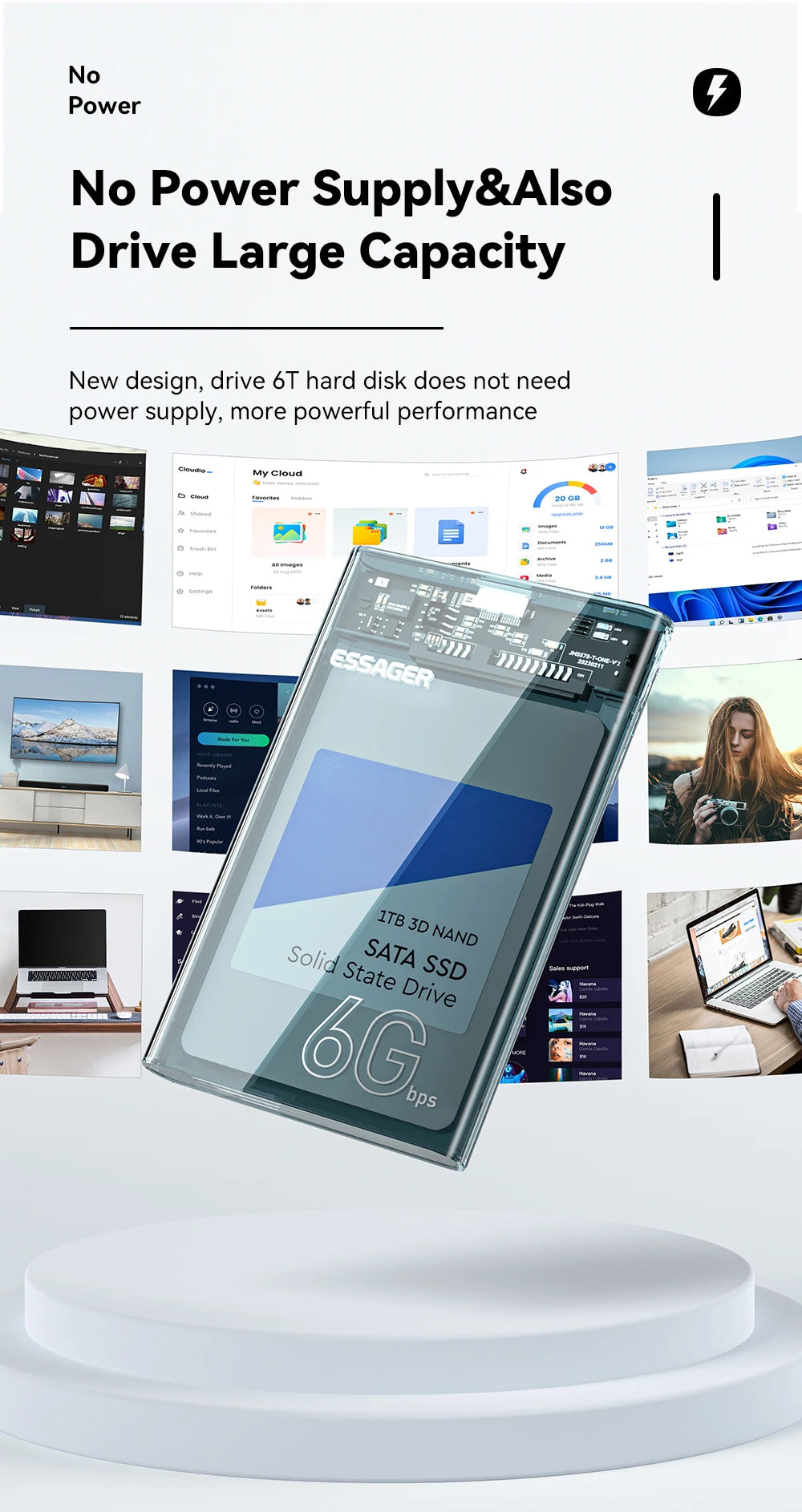 Essager 2.5 pouces SATA boîte USB 3.0 HDD boîtier étuis de disque dur mobiles pour SSD 2.5 pouces SATA boîtier de stockage boîtier de disque dur