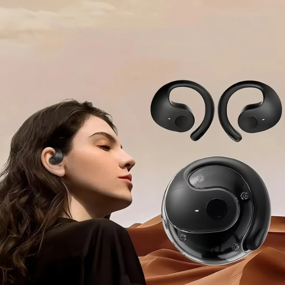Bluetooth Wireless Earbuds, Comfortable Ear Hook, Touch Control, with Mic, Headset for Phone, Gaming